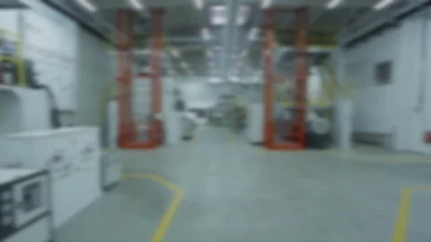Blurred industrial room background. Stock Footage 105858841