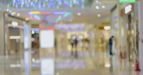 Blurred interior background - shopping mall Video stock 197472133