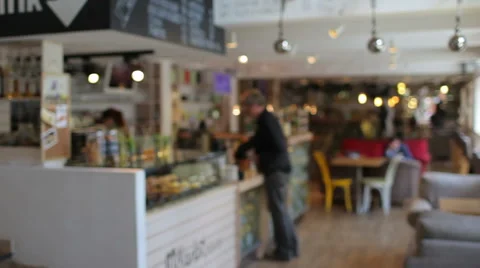 Blurred Interior of the Cafe Stock Footage 65002036