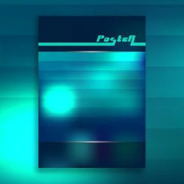 Blurred interior poster template Stock Illustration