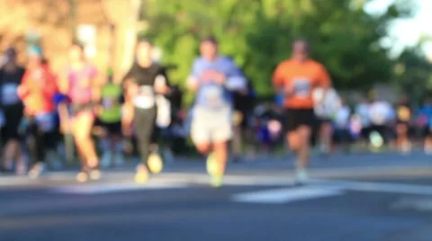 Blurred Joggers Stock Footage