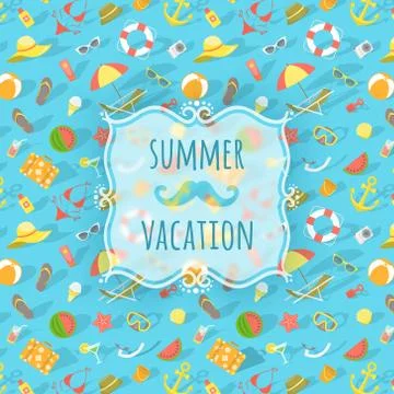Blurred label on summer beach background 스톡 일러스트