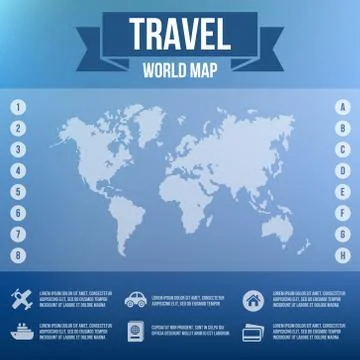 Blurred Landscape, Map, Web and Mobile Template. Vector イラスト素材