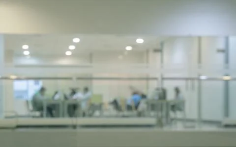 Blurred library room interior background Stock Photos