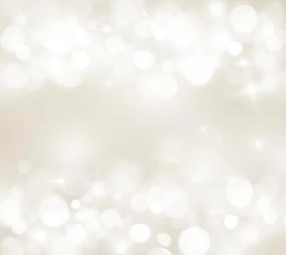 Blurred light beige background, bokeh, white circles, festive, glitter, light Illustrazione stock