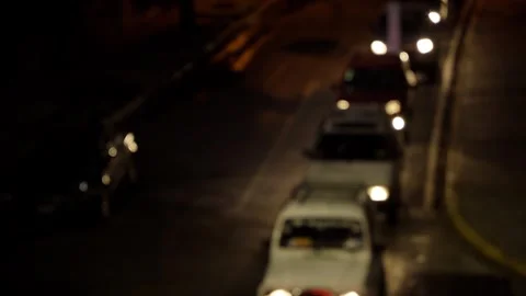 Blurred light bokeh from car headlights  Stock Footage 310335210