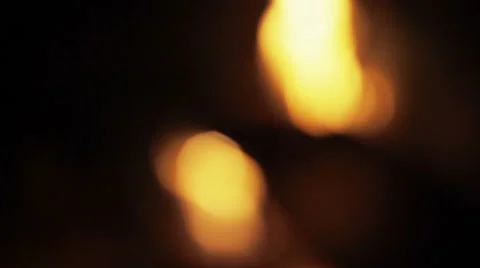Blurred light effect bokeh of fire place Stock Footage 46369961