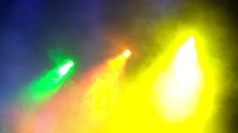 Blurred light elements on the stage. Lighting effects on a concert stage at Stock Photos