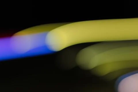 Blurred Light Streaks with Slow Shutter Speed Effect, Abstract Background wit Stock Photos