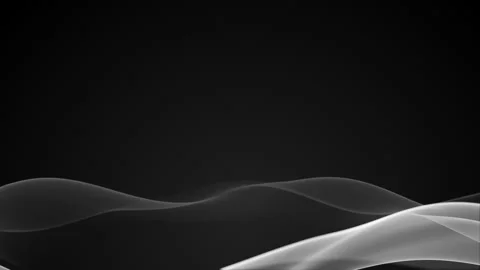 Blurred light waves flow on a dark monochrome background. Smooth silky ribbons 스톡 동영상 346489587