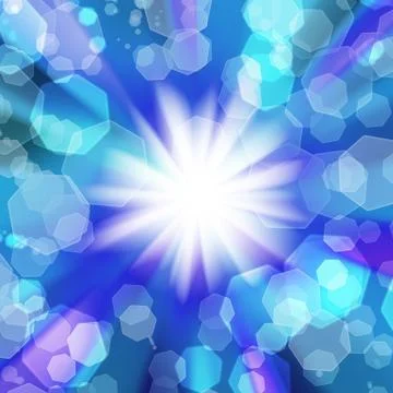 Blurred lights  on a Blue background Stock Photos