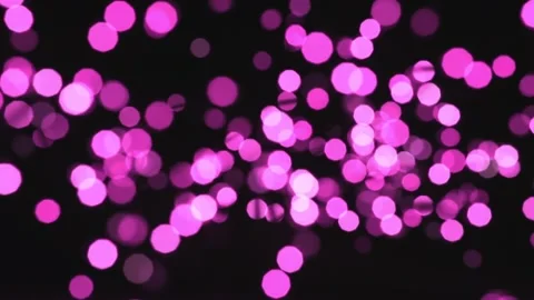 Blurred lights bokeh of violet Christmas garland. Shining glowing sparkling Stock Footage 232976595
