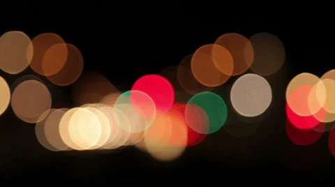 Blurred lights in different colors with black background. Stock Footage 27450026
