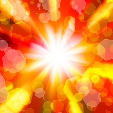 Blurred lights  on a gold background Stock Photos