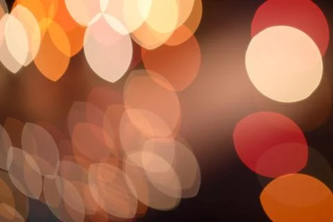 Blurred lights orange background. Stock Photos