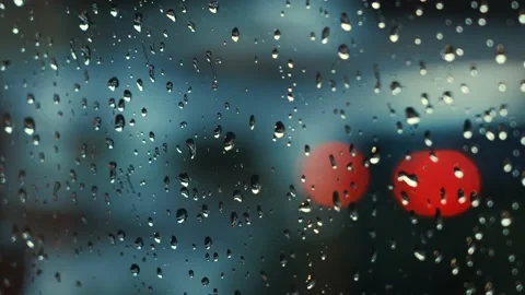 Blurred lights in a rainy day Stock Footage 178935552