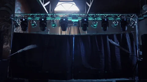 Blurred lights on stage, abstract image of concert lighting 스톡 동영상 127045157