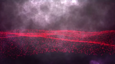 Blurred lights vector abstract background. Abstract wave moving particles Stock Footage 236689515