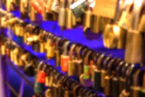 Blurred locks of love Stock Photos