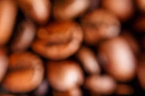 Blurred loose large coffee beans Stock Photos