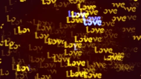 Blurred love lights bokeh background. Concept footage of Romantic and Valentines Stock Footage 145989586