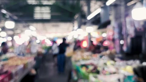 Blurred market Stock Footage 337856326