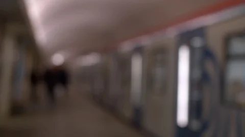 Blurred metro station Stock Footage 126824283