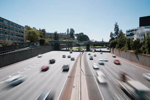 Blurred Motion Highway Fotos Stock