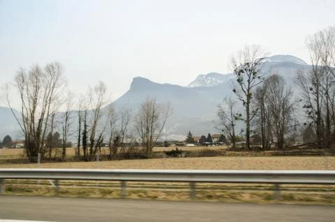 Blurred in motion landscape. 库存照片