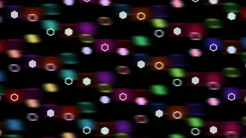 A blurred motion of particles. Slow motion up and down. color pattern. business Video stock 86065666