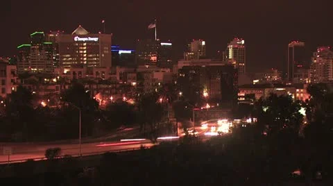 Blurred Motion View of Nighttime Traffic 3 스톡 동영상 19259257