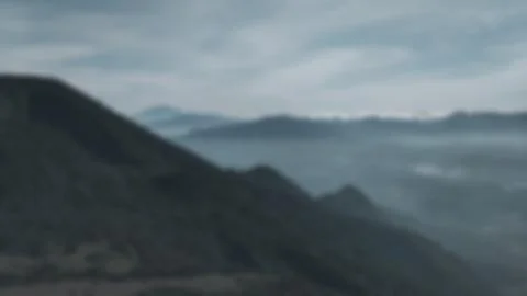 Blurred of Mount Guntur Landscape, Garut, Indonesia Stock Photos