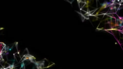 Blurred multi-colored structure.A complex wall of lights that moves like a Stock Footage 103183325