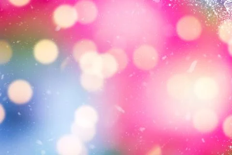Blurred multicolored background with snowflake elements for Christmas Foto stock