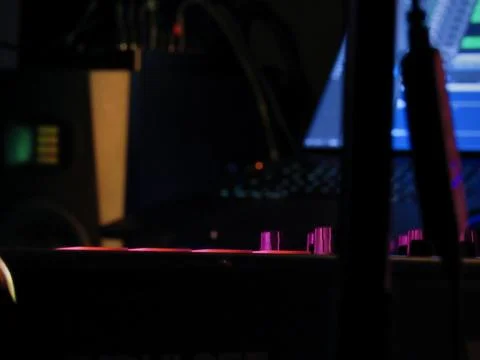 A Blurred Music Studio Backdrop Stock Photos