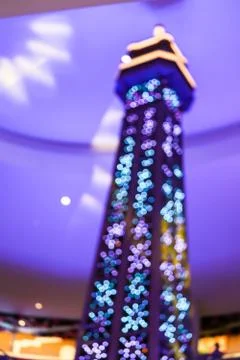 Blurred muticolor of eiffel model has blue purple brown aqua red color 库存照片