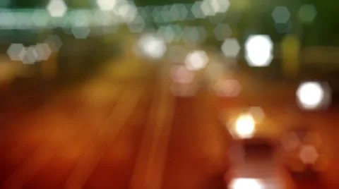 Blurred Night City Video stock 48978127