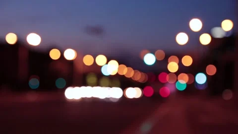 Blurred night traffic lights Stock Footage 133864169