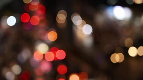 Blurred night traffic lights Stock Footage 273850091
