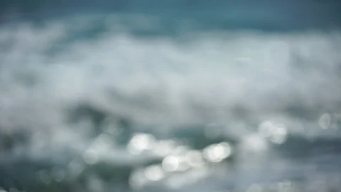 Blurred ocean surface with blinking bokeh lights Video stock 115974236