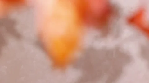 Blurred orange maple leaves with drifting wall shadows for autumn backgroun.. Stock Footage 345360676