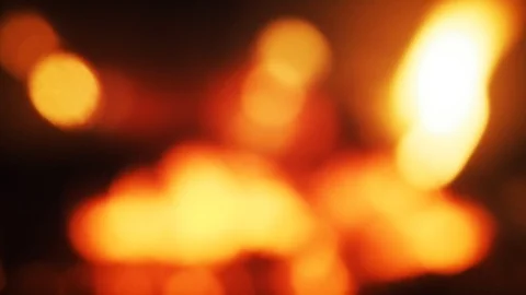 Blurred out fire in fireplace #1 - slow motion Stock Footage 119736155
