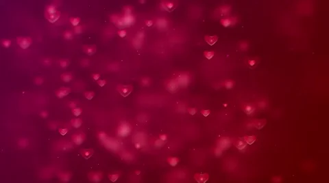 Blurred out of focus hearts floating - Looping animated motion background video Stock Footage 67318912