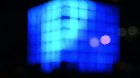 Blurred out of focus lights and bokeh at a light display at Vivid Festival Stock Footage 202191412