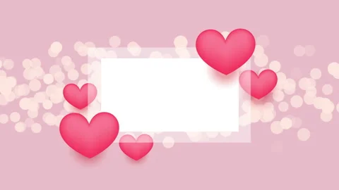 Blurred particle background with pretty heart concept Stock Footage 243758975