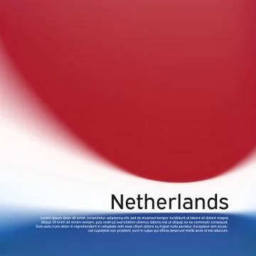 Blurred pattern in the colors of the dutch flag. Netherlands flag background Illustrazione stock