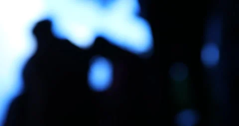 Blurred People in Moonlight Stock Footage 291929046