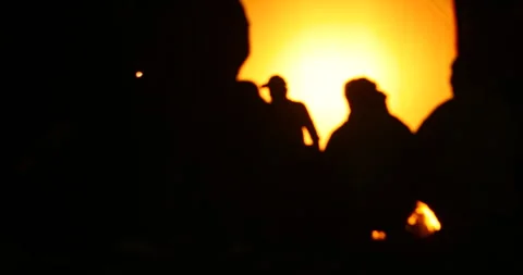 Blurred People at Screen Stock Footage 303953762