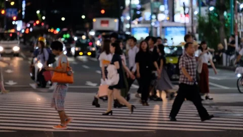 Blurred People Walking Video stock 94887168