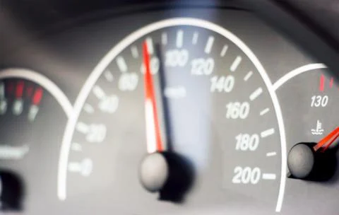 Blurred photo of the speedometer Stock Photos